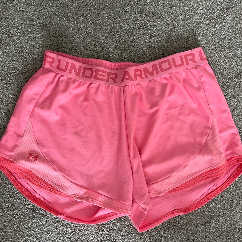 Under Armour Pink Women’s Athletic Shorts with Elastic Waistband